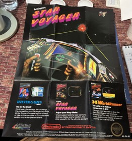 Vintage 1987 STAR VOYAGER Nintendo NES Game Poster 11.5" x 16" ACL-SV-US Acclaim