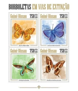 GUINEA BISSAU 2013 MNH. BUTTERFLIES | Michel Code: 6778-6781 - Picture 1 of 1