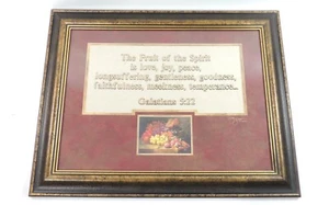 Betty Spooner Bas Relief Galatians 5:22 FRUIT OF THE SPIRIT Signed w COA Framed - Picture 1 of 15