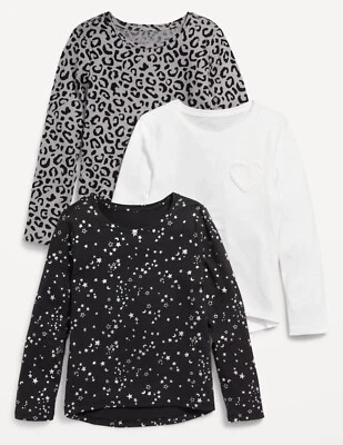 Old Navy Kids Girls Size XXL ~ 3 Pack Softest Long Sleeve T-shirt Tee NWT $39 - Image 1 of 3