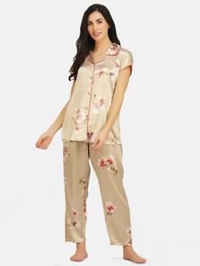 Satin Floral Night suit/Pajamas Set /Loungewear for women India - Picture 1 of 6