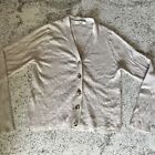 Madewell Cream Beige Button Collared Cardigan Women's Size L Wool Blend