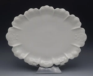 HAVILAND LIMOGES SCHLEIGER 5 WHITE PORCELAIN STAR OVAL PLATTER 11" ANTIQUE 1900 - Picture 1 of 7