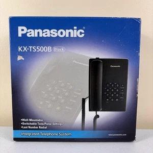 Panasonic KX-TS500B Pojedynczy liniowy telefon przewodowy Zintegrowany system telefoniczny *nowy* - Zdjęcie 1 z 6