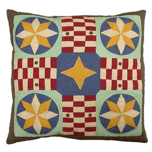 Colonial Williamsburg Parcheesi Quilted Pillow, 22" x 22" - Picture 1 of 1