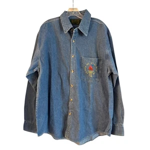 Camisa vaquera vintage de ATI de colección de los Juegos Olímpicos de Atlanta 1996 para hombre talla L - Imagen 1 de 8