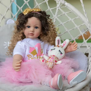 24in Reborn Girl Toddler Doll Handmade Realistic Looking Baby Doll Weighted Body - Picture 1 of 5