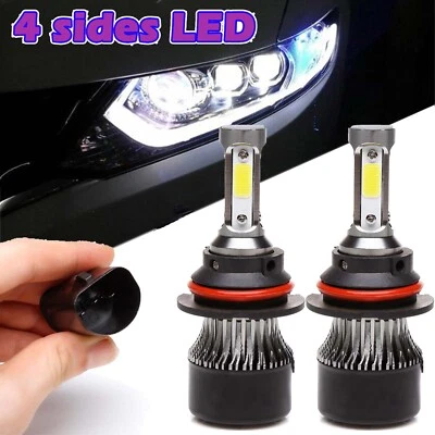 2PCS HB1 9004 Super Bright LED Headlight Bulbs Kit High Low Beam 6000K White - Image 1 of 4