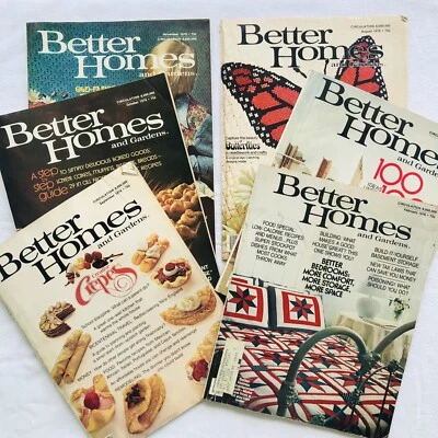 Lot of 6 Vintage 1976 Better Homes & Gardens BHG Magazines Cottagecore - Image 1 of 4