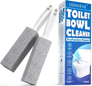 Pumice Cleaning Stone with Handle Toilet Bowl Cleaner Hard Water Ring Remover fo - Picture 1 of 12