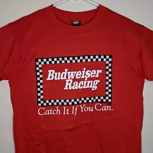 Vintage Budweiser Racing Large T-Shirt Catch It If You Can 1992 Einzelnaht Neu - Bild 1 von 10