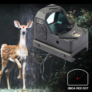 Red Dot Sight Shake Awake Optic Reflex Sight 2MOA 12 Brightness for Pistol Rifle - Picture 1 of 10