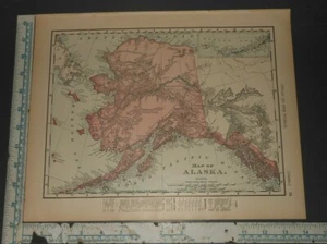 Mappa originale 1898 Rand McNally Alaska - Foto 1 di 1