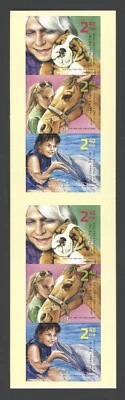 2009 Israel Scott #1789-91 (1791a) Animal Assisted Therapy Booklet Pane of 6 MNH - Image 1 of 2