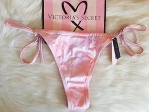 VICTORIA'S SECRET SCHWIMMSCHNUR TANGA BIKINIUNTERTEIL XL ROSA KRAWATTE FARBSTOFF WENIGER IST MEHR - Bild 1 von 8