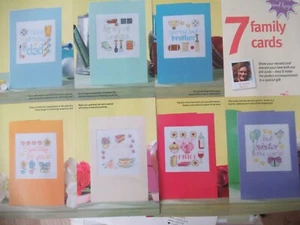 Stickvorlage "Familiengrüße - Grußkarten" 7 Kreuzstichmotive Jenny Barton - Bild 1 von 8
