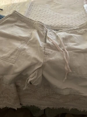 Pantalones Cortos Cepillados Vintage Años 90 Antiguo Azul Marino Tiro Medio Modesto Carga Estilo Caminar Grandes Foto 1 de 4