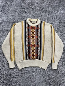 Vintage Pendleton High Grade Western Wear 70s 100% Wool Sweater Aztec Size L USA - Picture 1 of 11