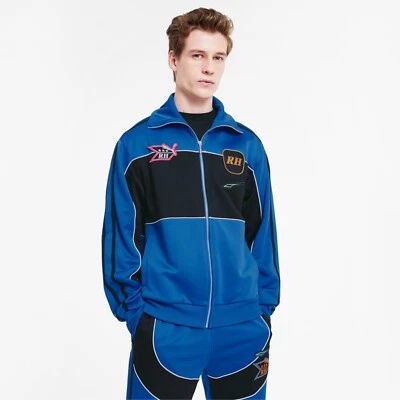 PUMA RHUDE Sport Patch LOGO Men's Full Zip Track Jacket Palace Blue Size S Small - Image 1 of 4