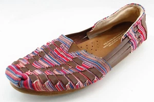 Toms Loafers Brown Fabric Women Shoes Size 6 Medium - Picture 1 of 6