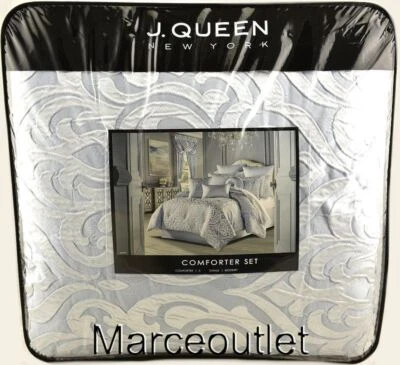 J. Conjunto de edredom Queen New York Liana 4 peças KING azul claro - Imagem 1 de 4