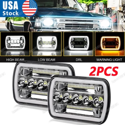 5x7" 7x6" LED Headlights DRL For Toyota 82-95 Pickup / For Tacoma Hardbody Pair - Image 1 of 4