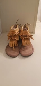 Women's Caterpillar Jazmyne Leather Zip Up Boho Sandals Size 7 - Picture 1 of 7