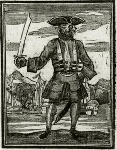 Blackbeard Pirate Notecard Set. Vintage b&w illustrations of Capt. Edward Teach - Picture 1 of 5