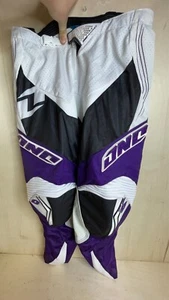 Women's DNC Reactor Motorcross Pant Bottoms White Black Purple Size 34 Waist - Picture 1 of 9