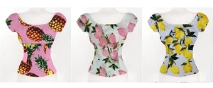 Women Clothing Pink Pineapple Lemon Print Tops for Women Clothes Blouse Shirt - Picture 1 of 7