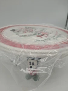 Mickey Mouse 12" Cake Stand Plate “Our Family Tree” Holiday Line NEW - Picture 1 of 7