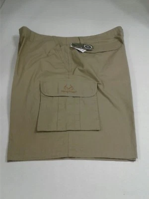 Pantalones Cortos Carga Realtree Grande y Alto Talla 50" Relax Comfort Caqui Nuevos con Etiquetas 100% Algodón Foto 1 de 4