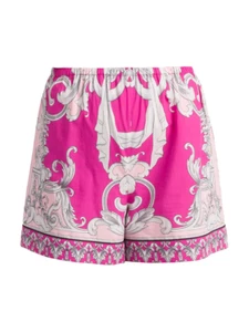 Versace Silver Baroque Pajama Shorts Size M - Picture 1 of 5