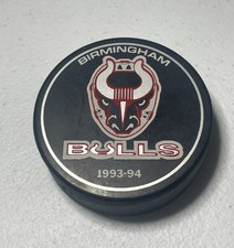 BIRMINGHAM BULLS ECHL HOCKEY PUCK 1993-94 RETRO ECHL LOGO REVERSE