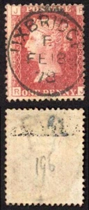 SG44 Penny Plate 196 (RJ) UXBRIDGE CDS - Picture 1 of 1