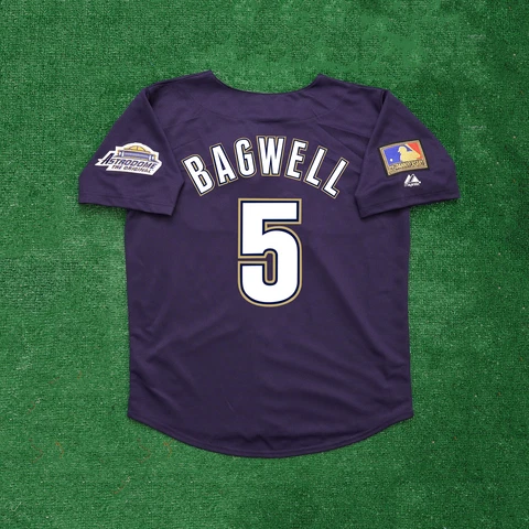 Jeff Bagwell Houston Astros 1994 Alternate Navy Blue Throwback Men's Jersey Cover