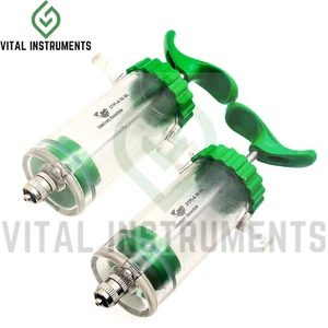 2 Pcs Dose Syringes 50mL Unbreakable Plastic Livestock Veterinary Tools Green - Picture 1 of 1