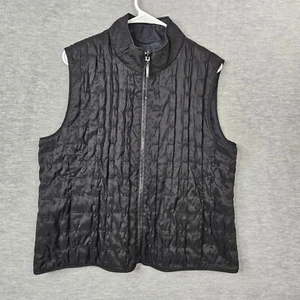 Mycra Pac Reversable Women's Embroidered Full Zip Black Vest Size L - Picture 1 of 8