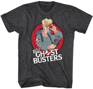 The Real Ghost Busters Animated Cartoon Egon Looking Over Glasses Men's T Shirt - Picture 1 of 5
