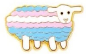 Trans Schaf Anstecker Pin, trans pride sheep pin - Bild 1 von 1