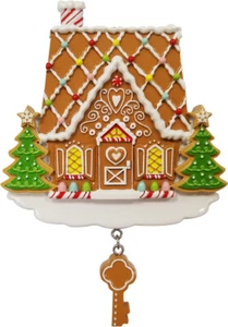 Gingerbread House with Key Personalized Christmas Ornament/New Home/First Home - Picture 1 of 1