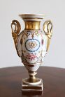 Empire Vase Two Handles Porcelain Golden XIX Century 1800 French Antique