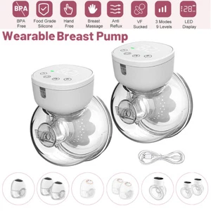 Electric Breast Pump Portable Wearable HandsFree Automatic Silent Milker Comfort - Picture 1 of 28