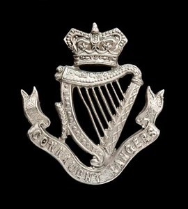 Connaught Rangers Mützenabzeichen gepunzt Silber - Bild 1 von 1