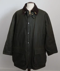 Mens Barbour Northumbria A400 Green Wax Wool Lined Country Jacket - C46 / 117cm - Picture 1 of 11