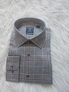 SIZE 2X PROPER SPORT (NEW) Black, White & Red Long Sleeve Dress Shirt Lot 87 - Picture 1 of 2