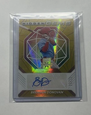 2021 Panini Elite Extra Edition BRENDAN DONOVAN GOLD 06/10 AUTO Hidden Gems RC - Image 1 of 2