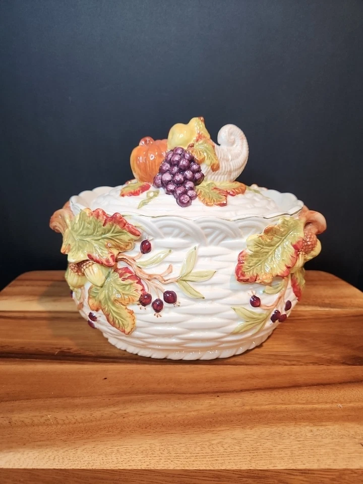 Sopa de barril galleta otoño Acción de Gracias Cornucopia. (Sin cuchara) Foto 1 de 4