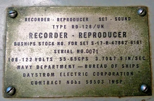 Navy Ship Reel to Reel from the 1950's Powers up-Read below - Picture 1 of 14
