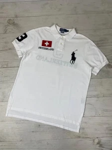 Polo Ralph Lauren SUIZA Rugby Polo Vintage Años 90 Hombres Talla L Blanco - Imagen 1 de 20
